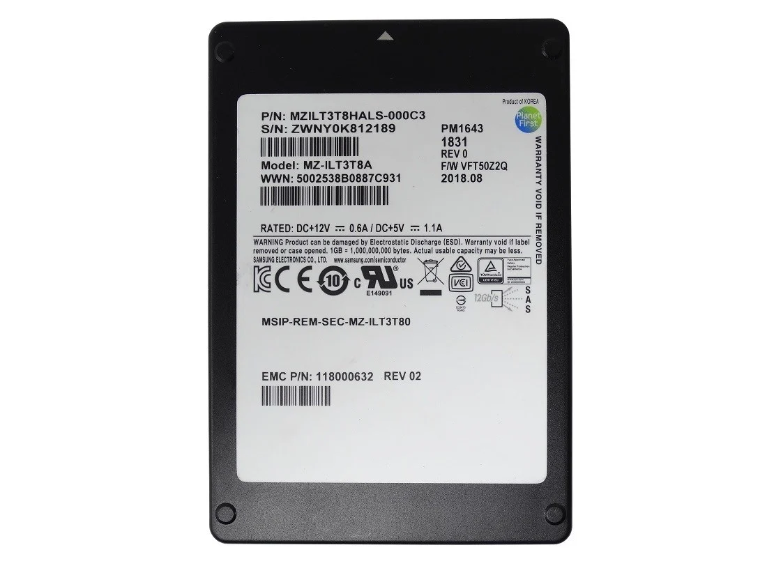 Samsung MZ-ILT3T8A SSD SAS 3.84TB 12Gb/s 2.5 enterprise